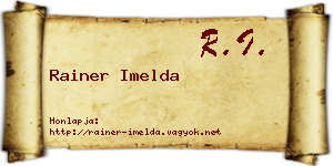 Rainer Imelda névjegykártya